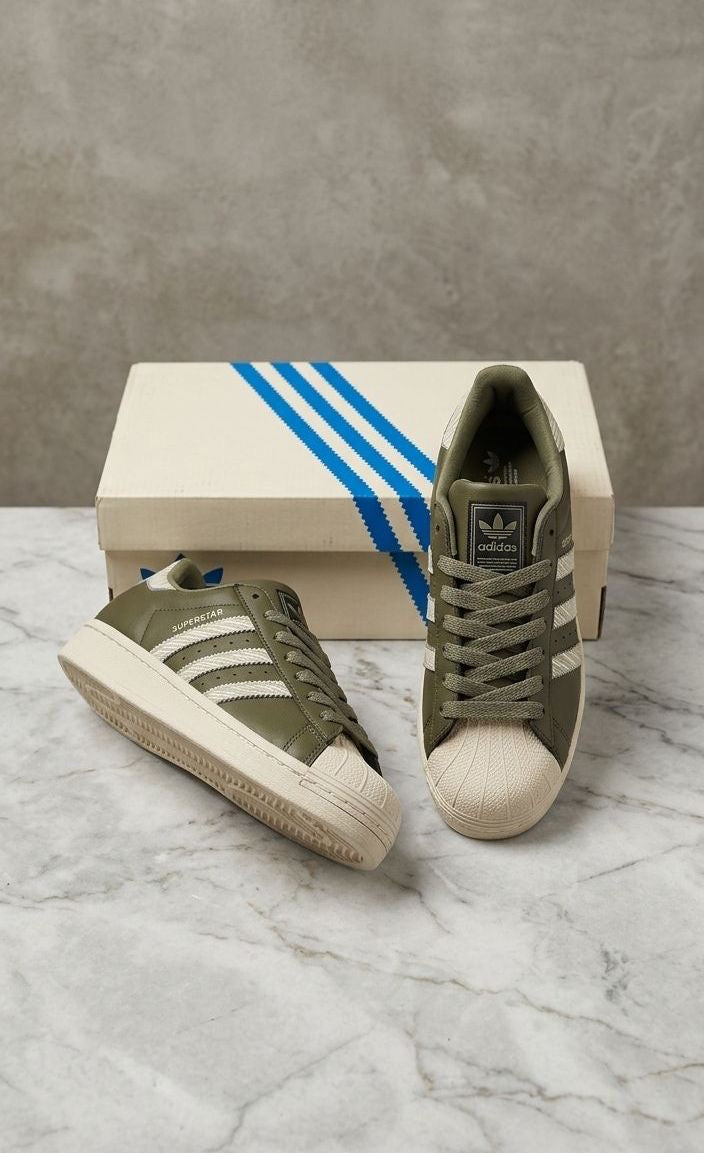 ADIDAS ORIGINALS SUPERSTAR ARMY GREEN 2nd EDTN