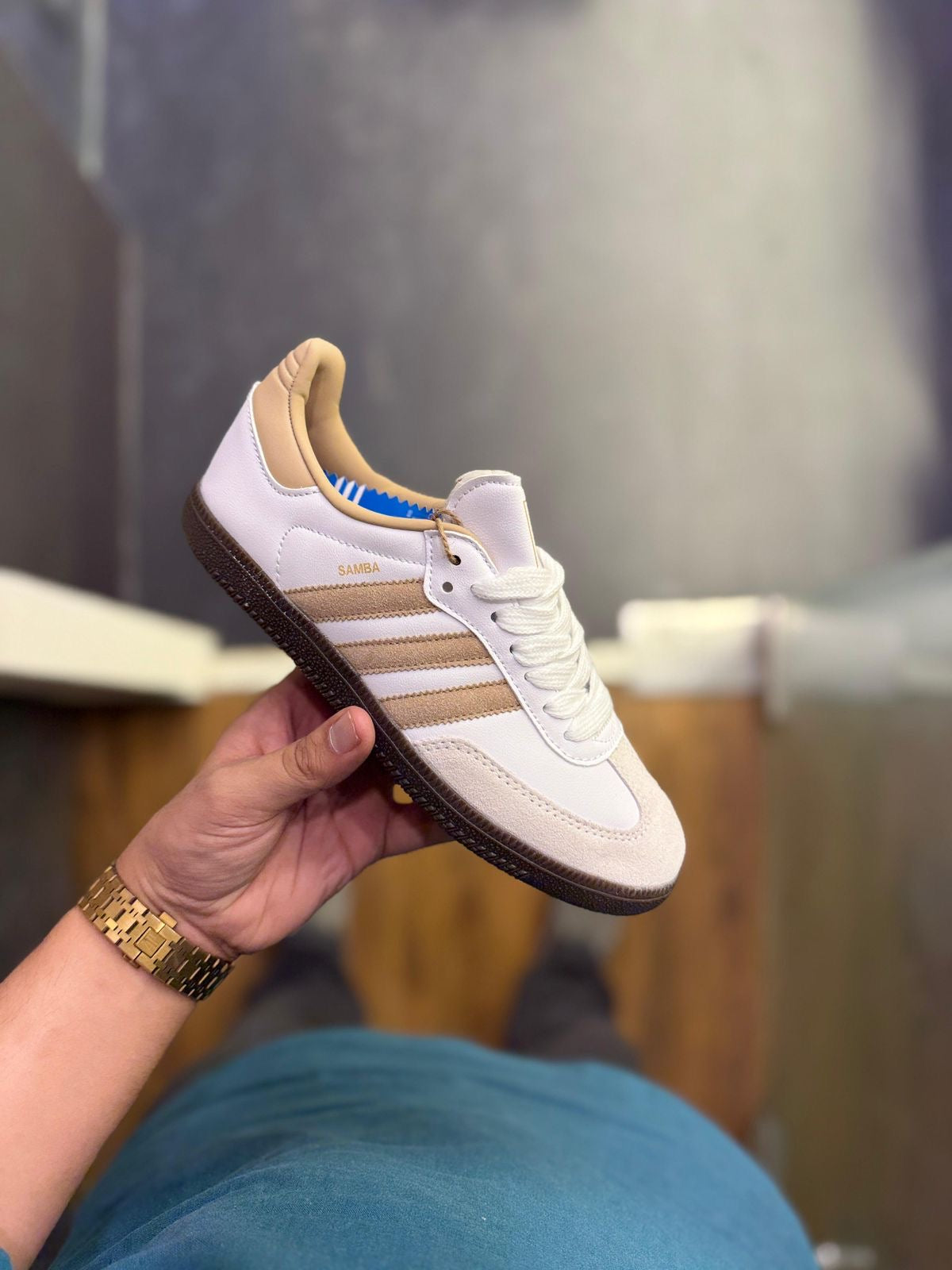 ADIDAS ORIGINALS SAMBA BEIGE GUM