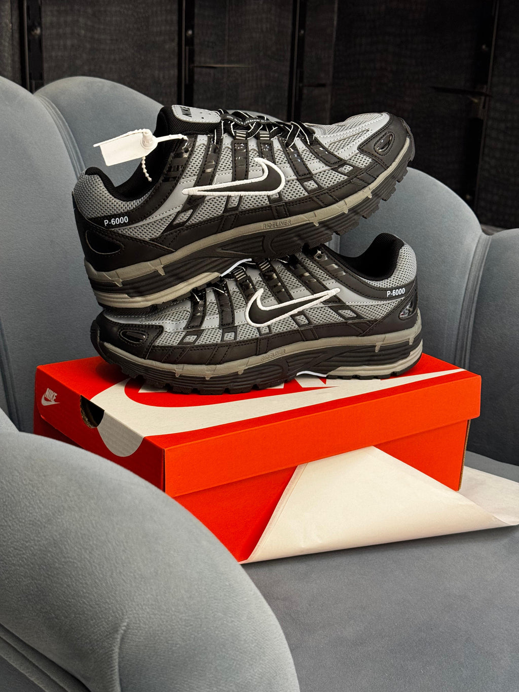 NIKE P-6000 TRAINER BLACK COOL GREY